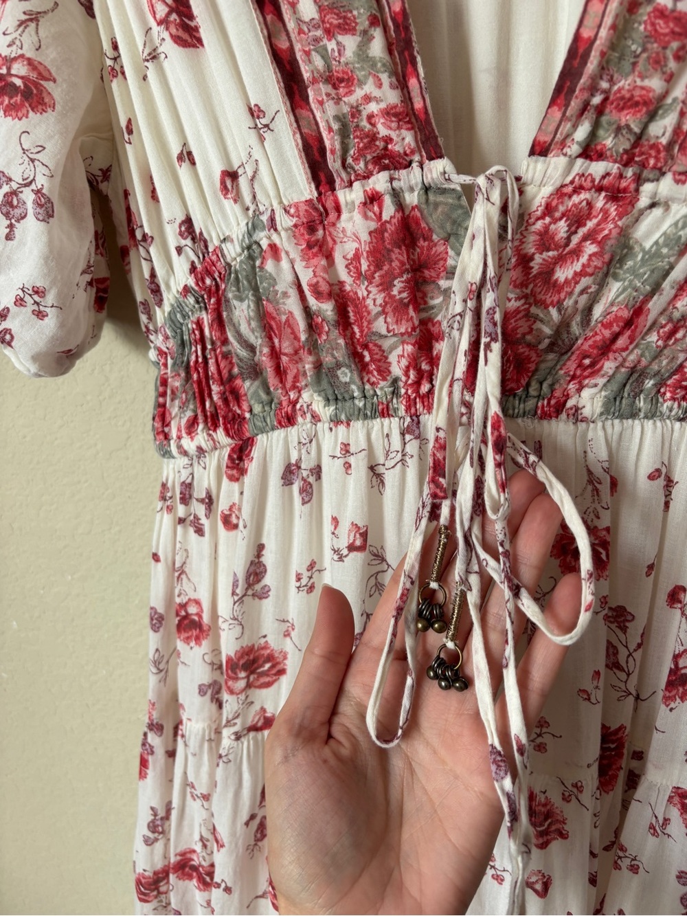 Free People Boho Cottagecore Prairie Floral Lysette Maxi Dress - Picture 6 of 15